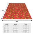 thumbnail image 3 of Sikiie Pizza Cartoon Ultra-Soft Micro flannel Blanket Luxury All Seasons Warm Blanket for Bedding Sofa and Travel (4 sizes)-40"x30", 3 of 7