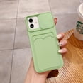 thumbnail image 2 of Wallet Phone Case Compatible with iPhone 11 Pro, Handmade Purse Protective Business Style Hard Case Cover with Slide Camera Lens Protector (Light Green, iPhone 11 Pro), 2 of 14