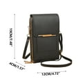 thumbnail image 2 of Bolso bandolera para teléfono con pantalla táctil | Soporte para móvil manos libres con compartimento para llaves | Cartera pequeña de piel para mujer, 2 of 5