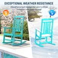 thumbnail image 3 of Pipopa Outdoor Rocking Chair Set of 2,HDPE All Weather Patio Rocker for Lawn,Porch,Garden,Aqua, 3 of 8