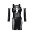 thumbnail image 2 of LSLJS Robe Moulante en Maille Diamant à Haute Élasticité pour Femmes, Ensembles de Lingerie, 2 of 8