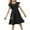Black—Prime Deals 2025, variant on Mevxay Girls Dresses Double Pleated Sleeve Crew Neck Casual Tween Sundress for 6-12 Years Black