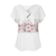 thumbnail image 4 of Fiudx Liquidación de Ahorros de Verano Top Informal de Primavera y Verano de Manga Corta con Cuello En V para Mujer, 4 of 5