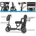 thumbnail image 6 of QEEKA Foldable 3 Wheel Mobility Scooter for Seniors and Adults,Fits in Car Trunk,Lightweight & High-Power 700W,300lbs Capacity,20 mile Range,Black, 6 of 24