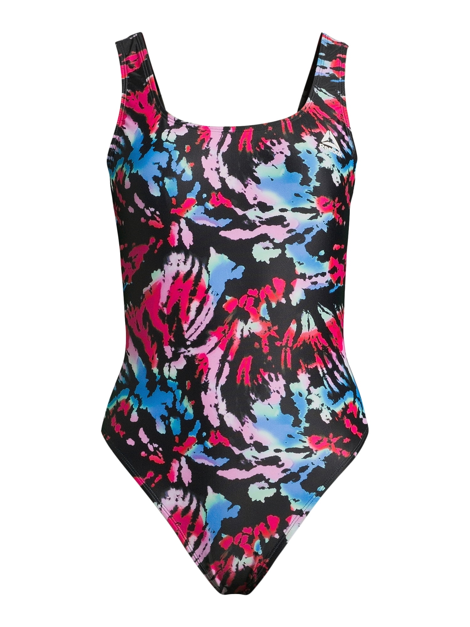 Reebok Women's Swim Squared Neck One Piece With Drop Arm And