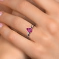 thumbnail image 4 of Gem Stone King 10K White Gold Pure Pink Mystic Topaz Engagement Ring for Women | 1.00 Cttw | Pear Shape 8X5MM | Gemstone November Birthstone | Size 9, 4 of 6