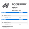 thumbnail image 2 of Rear Coil Spring Set - Compatible with 1992 - 1996 Buick Park Avenue Base 1993 1994 1995, 2 of 2