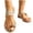 Khaki, variant on Women'S Rhinestone Flat Toe Ring Sandals Comfortable Synthetic Faux Leather Cushioning Beach Plus Size Casual Shoes,Brown