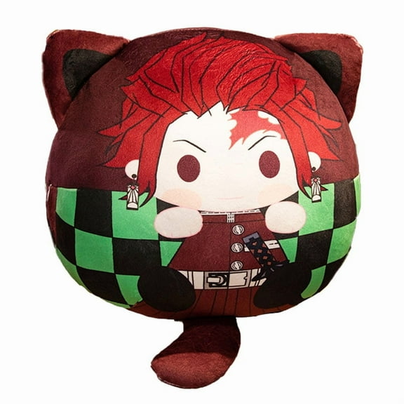 Demon Slayer: Kimetsu No Yaiba Throw Pillow Cushion Sofa Pillow Decorative Accent Soft and Comfortable Double Sided Print for Bedroom and Living Room