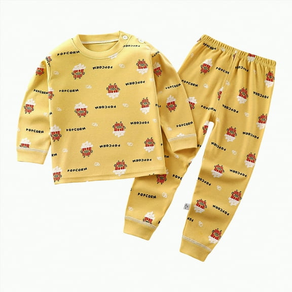 Godom Toddler Boy Outfits 2Pcs Long Sleeve Graphic Print Sweatshirt Pants Suit Fall Winter Clothes