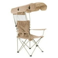 thumbnail image 1 of Graflsoa Portable Outdoor Folding Chair with Retractable Canopy - Ideal for Camping, Beach, and Lawn Activities (Dark Green/Khaki), 1 of 6