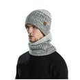 thumbnail image 3 of Generic Unisex Winter Stretchy Soft Beanie Ear Protection Knit Hats Skull Cap Warm Scarf Mask hat Fleece Lined hat Men's And Women's Winter Knitted Windproof Hood Scarf Set, 3 of 5