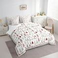 thumbnail image 4 of Homewish Colorful Xmas Tree 7-Piece Twin Bedding Sets,Merry Christmas Bedding Comforter Set,Gray White Red Sheet Sets For Girls Kids,Super Cozy Room Decor, 4 of 9