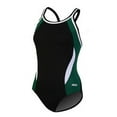 thumbnail image 4 of Women's Dolfin Team Colorblock DBX Back Competitive One-Piece Swimsuit Color: Forest Size: 28 COMP, 4 of 4