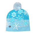 thumbnail image 1 of Gorro de Navidad con luces LED, gorro de punto brillante con colorido y árbol de Navidad, cadena de copo de nieve, regalos de decoración, novedad, 1 of 4