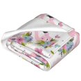 thumbnail image 2 of Bingfone Flamingo And Flowers Print Flannel Fleece Blanket Throw Blanket for Bed,Sofa,Couch,Travel,Camping(40"x30" ), 2 of 8
