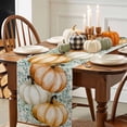 thumbnail image 3 of Fall Watercolor Table Runner, Autumn Thanksgiving Kitchen Dining Table Decoration for Home Party Decor 13x120 Inches, 3 of 9