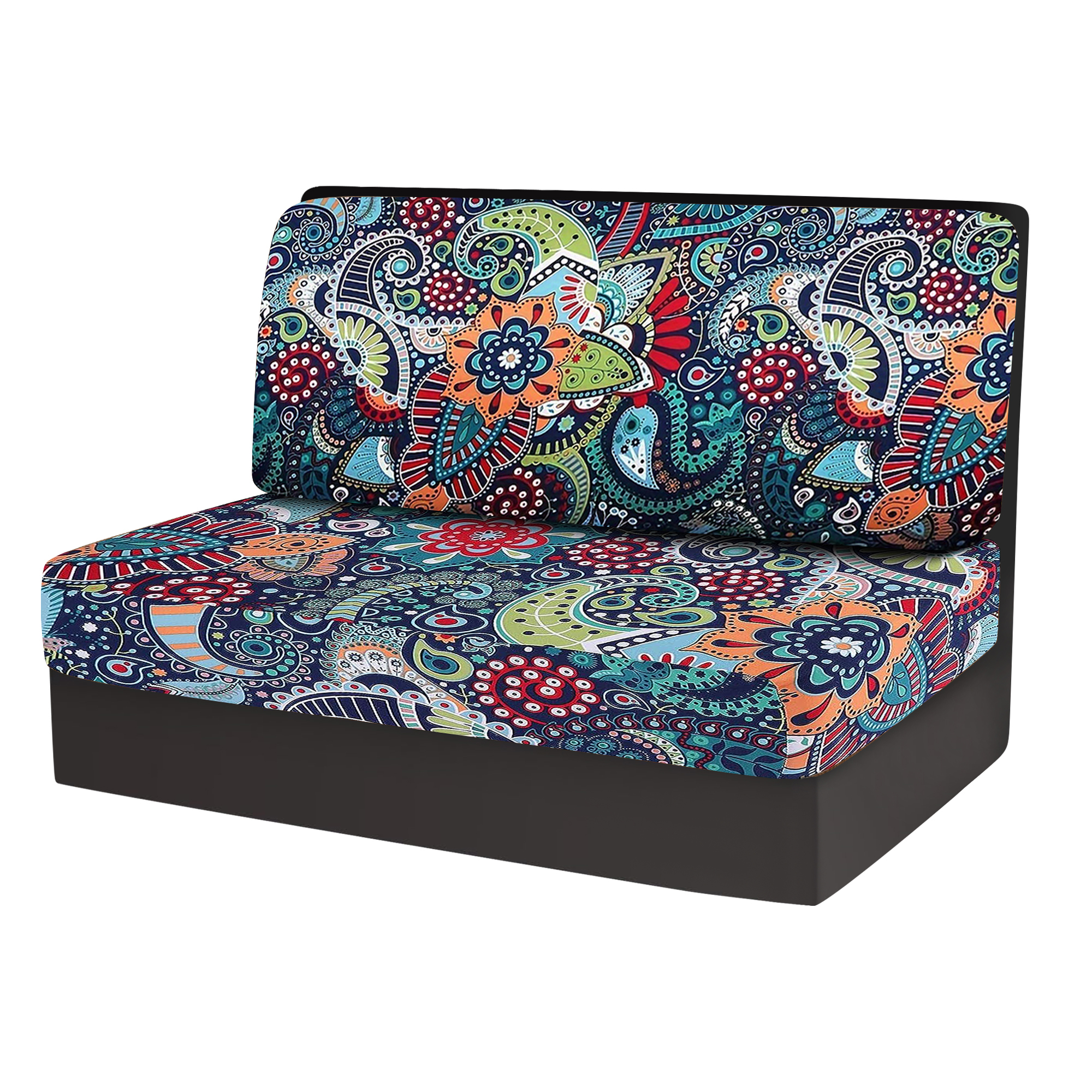 RV Dinette Cushion Covers  Print RV Seat Covers 2 Pack Camper Cushion Covers Dinette Booth Set Stretch Washable Couch Cover for RV Camper Sofa