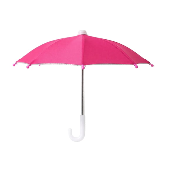 Hot Pink Toy Umbrella, Miniature Doll Parasol & Pretend Play Accessory for Kids, Dollhouses & Creative Role Play