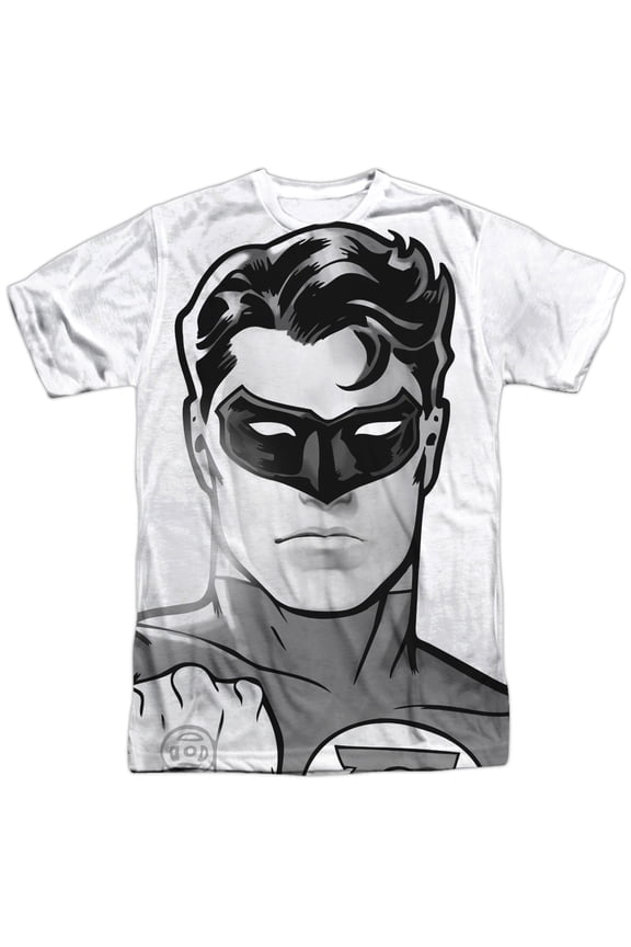 Green Lantern - Bw Gl Head - Short Sleeve Shirt - X-Large