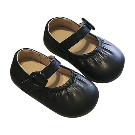

Gubotare Sandals Baby Girl Fashion Toddler Girls Sandals - Leatherette Strapped Gladiator Sandals with Heel Zipper (Black 6.5)