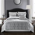 thumbnail image 1 of Chic Home BCS16416-US 5 Piece Sherwin Comforter Set, Gray - Queen Size, 1 of 1