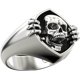 thumbnail image 1 of Anillos de calavera para hombres, joyería gótica, anillos de corazón Punk para parejas, niñas, mujeres, aleación de diamantes de imitación, motorista de fiesta Y2K JAMW Sencillez, 1 of 5