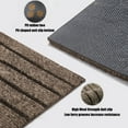 thumbnail image 4 of Maplenight Entryway Rugs 30x20in - Non-Slip Rubber Backing Front Door Mat Stylish Durable Striped Polyester Carpet - Cuttable Design Coffee, 4 of 8
