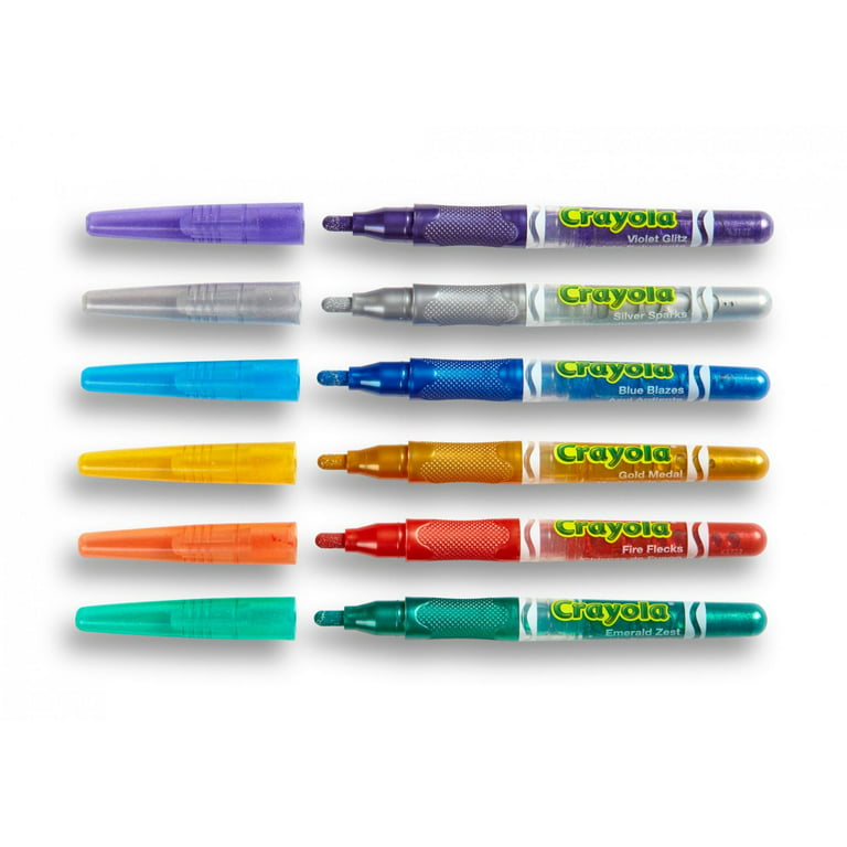 Great Value, Crayola® Glitter Markers, Medium Bullet Tip, Assorted