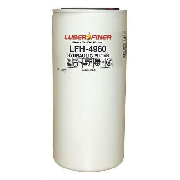 LUBERFINER LFH4960 Hydraulic Filter, Spin-On, 7-15/16in. H.