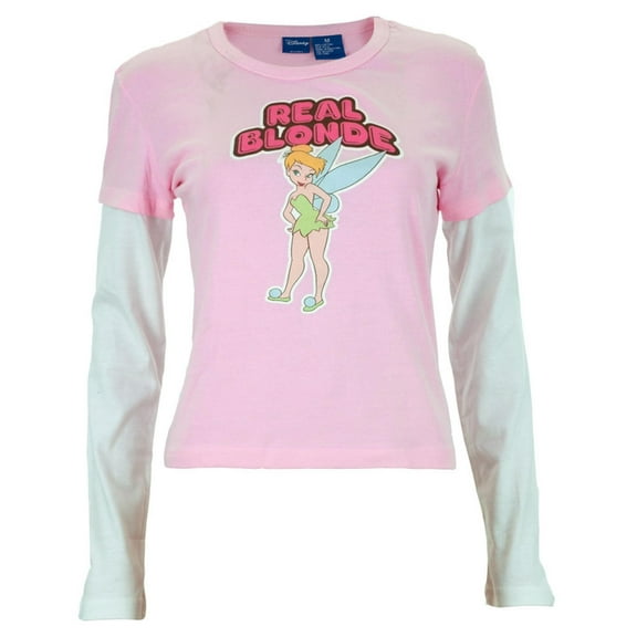 Tinkerbell - Real Blondie Juniors 2Fer Long Sleeve T-Shirt - Medium