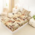 thumbnail image 2 of Manfei Western Windmill Cattle Twin Fitted Sheet 2 Pieces,Southwestern Cowboy Bedding,Cream Brown,1 Fitted Sheet and 1 Pillowcase, 2 of 4