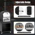 thumbnail image 6 of Costway Outdoor Pizza Oven Wood Fired Pizza Oven with Protective Cover 12" Pizza Stone, 6 of 10
