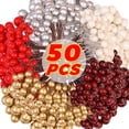 thumbnail image 2 of Mini bayas artificiales, bayas rojas falsas, estambres de cereza multicolores para adornos de Navidad, fiestas de bodas y Año Nuevo, cajas de regalo, 2 of 5