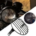 thumbnail image 6 of Universal 5.75 inch Motorcycle Headlight Replacement Light Cover Accessories Decoration Protective Metal Round for Retrofit, 6 of 8