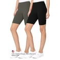 thumbnail image 5 of Women's Casual Seamless High Waist Solid Biker Shorts Comfortable Stretch Active Shorts, 5 of 5