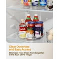 thumbnail image 6 of LAMU 2 Pack 9 inch Rotating Lazy Susan Organizer, Turntable Non-Skid Rack for Kitchen, Fridge, Bathroom, Vanity Countertop Makeup Organizing, Clear, 6 of 8