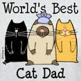 thumbnail image 3 of CafePress - World's Best Cat Dad Light T Shirt - Light T-Shirt - CP, 3 of 4