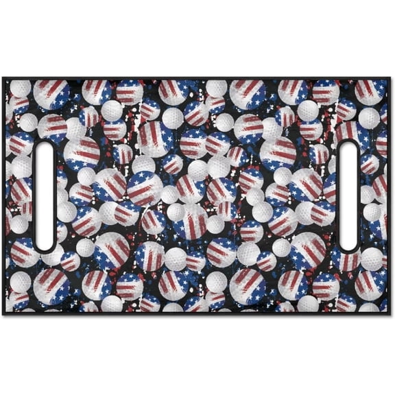 American Flag Golf Cart Seat Covers, Universal Fit for EZGO, Club Car, Yamaha 52"x32", 2 Passenger Golf Cart Seat Protector, Durable Washable