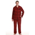 thumbnail image 2 of #FollowMe Mens Plaid Flannel Pajama Set  Stylish & Cozy Winter Sleepwear (Black Red Buffalo Plaid, Medium), 2 of 4
