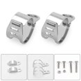 thumbnail image 3 of TAPDRA Motorcycle Fork Mount Turn Signal Clamps 2 Pack Metal Bracket for 3443mm Forks Silver Finish Universal Fit, 3 of 10