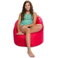 thumbnail image 3 of Posh Creations Structured Comfy Bean Bag Chair Sonoma Lounge for Teens, Nylon, 2 Ft, Red, 3 of 3