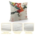 thumbnail image 4 of YINGXI Decorative Throw Pillow Case, Bursting into Scattering Birds Flight Modern Abstract Print, Couch Bedroom Living Room Cushion Cover,Green Red 22x22in, 4 of 5