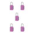 thumbnail image 3 of Langgg 3 Digit Combination Password Lock Alloy Cabinet Travel Luggage Padlock pink 5Set, 3 of 6