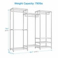 thumbnail image 4 of VIPEK V5 Medium Portable Closet Wardrobe Heavy Duty Clothes Rack, Freestanding Closet Metal Clothing Rack, 56.7" Lx15.7 Wx76.4 H, White, 4 of 8
