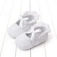 thumbnail image 2 of Xfvqtps Infant Girls Walking Shoes Embroidery Bowknot Lace Princess Non Slip Comfortable Soft Sole Cloth Prewalker Toddler Shoes Baby Girls Cute Fashion Shoes White, 2 of 6