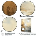 thumbnail image 3 of Designart "Contemporary Beige And Gold River Scenery I" Coastal Ocean Floater Framed Canvas Prints, 3 of 5
