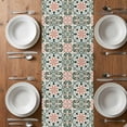 thumbnail image 4 of Table Runner 90 Inches Long for Kitchen Dining, Boho Flowers Dresser Scarf Farmhouse, Dining Table Decorations for Wedding/Parties, Farmhouse Abstract Geometric Patterned 13 x 90 In, 4 of 8