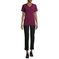 thumbnail image 6 of Scrubstar Women's Antimicrobial Premium Performance Tonal Contrast V-Neck Scrub Top, 6 of 7
