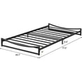 thumbnail image 3 of YUSAZENS Bed Frame, Low Profile Twin Bed Frame, 6-Inch Metal Platform Bed Frame with Steel Slats, Heavy Duty Mattress Foundation, Minimalist Design, Noise-Free, Easy Assembly, Black, 3 of 7